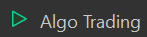 The green Algo Trading button switched on